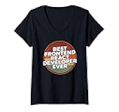 Vintage Best Frontend React Developer Ever V-Neck T-Shirt