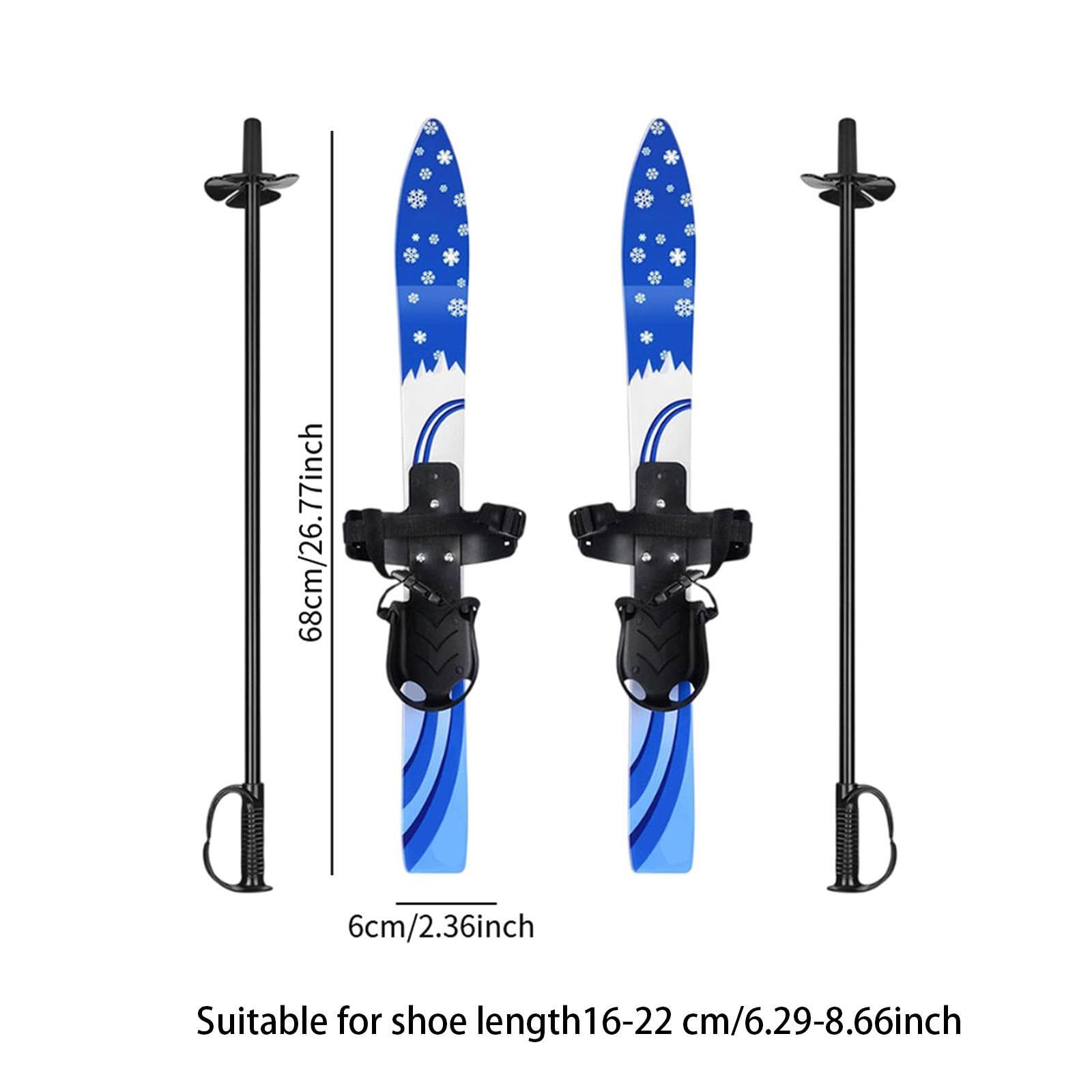 Bindungen können an die Schuhgröße angepasst Werden. Kinderskiboards, Kurze Skier, Schneeskistöcke, Outdoor Freizeit, Wintersport, Skiboard,