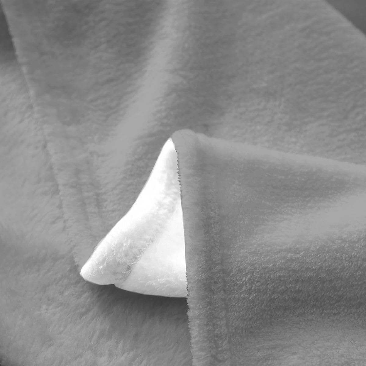Loussiesd Manta de forro polar gris, tamaño Queen, 90 x 90 pulgadas