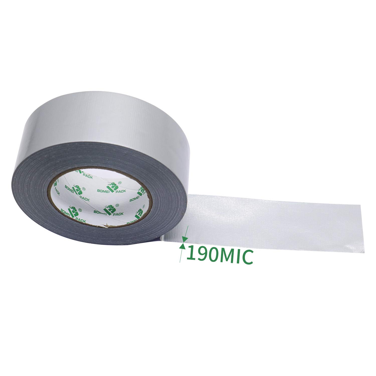 BOMEI PACK Mehrzweck Panzertape Silber, Grau, Reparaturband 50 mm x 50 m, 6 Rollen (silver)