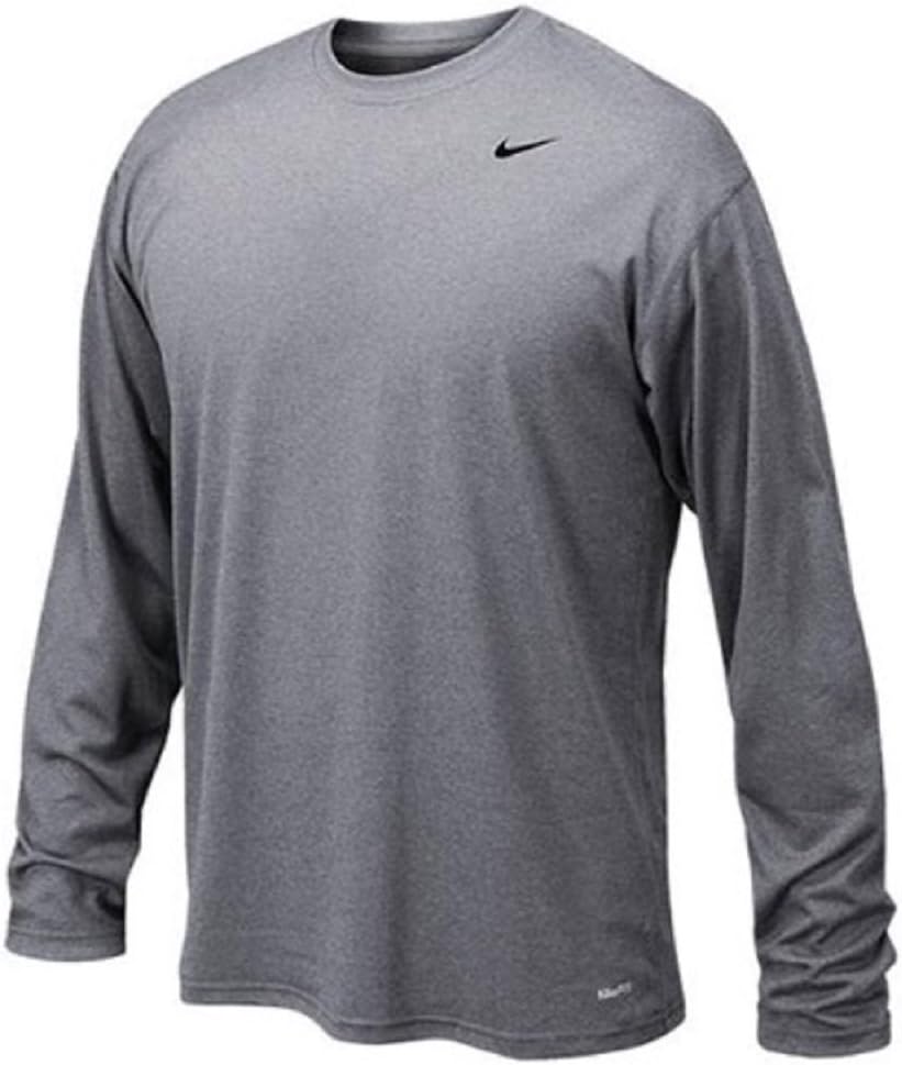 Nike Mens 384408 Legend Dri-Fit Long Sleeve Tee - Gray Sie Small