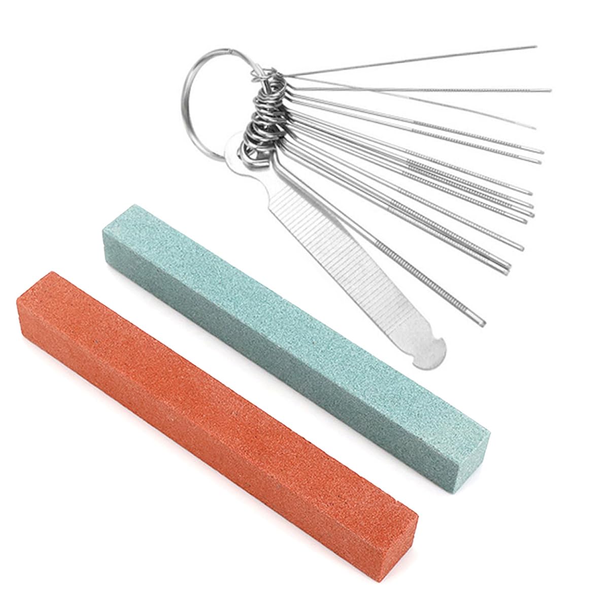 Ieron Guitar Repair Tools Guitar Bridge Saddle File 13 Sizes Stainless Steel Grinding Needles And Sharpening Stones Luthier Tools For Instrument Polishing Maintenance