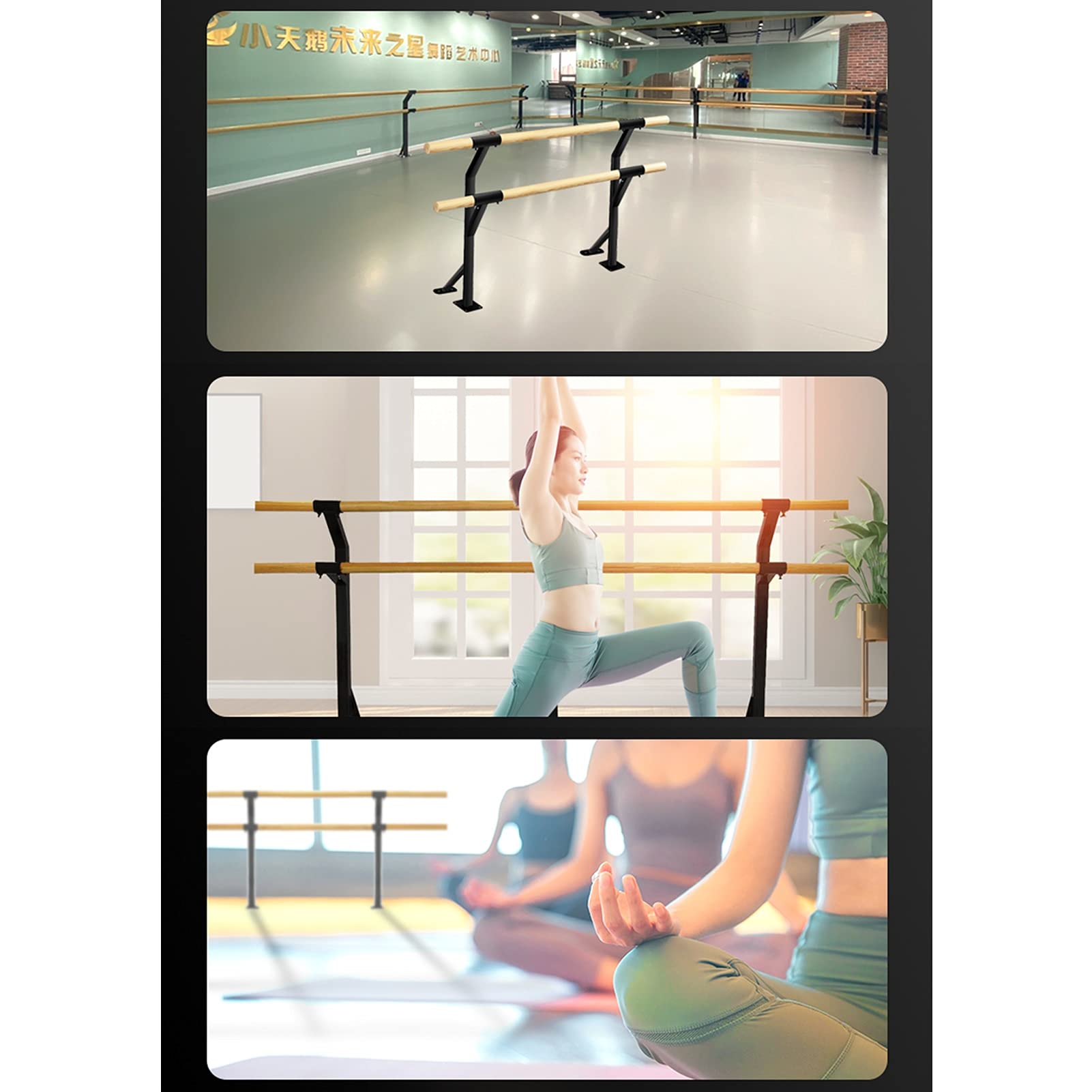 Double Layer Barre Ballet, Portable Freestanding Barre Bar Equipment, Lightweight Adjustable Ballet for Adults Children Exercise
