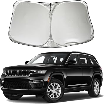 Car Windshield Sun Shade Sunshade for Jeep Grand Cherokee 2026 2025-2022 | for Wagoneer/Grand Wagoneer 2022-2026 Trailhawk 4XE L Limited X Srt Accessories Car Window Sun Shield Cover