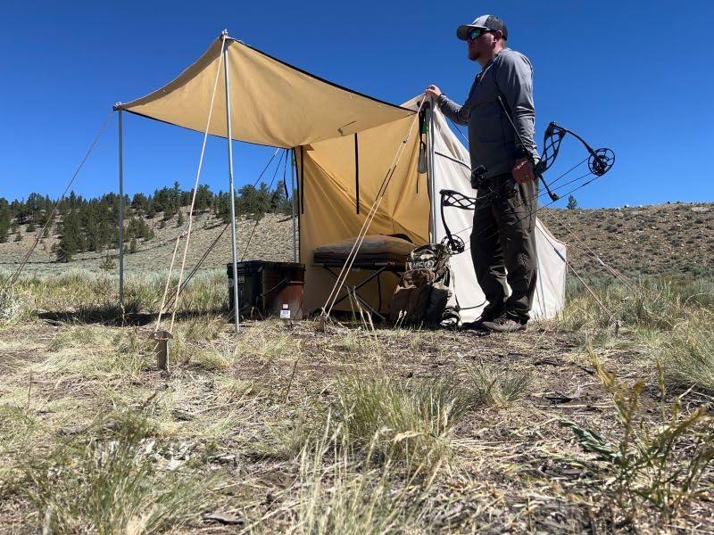 Carpa de lona algodón tratada ignífuga para 2 personas miniatura 3