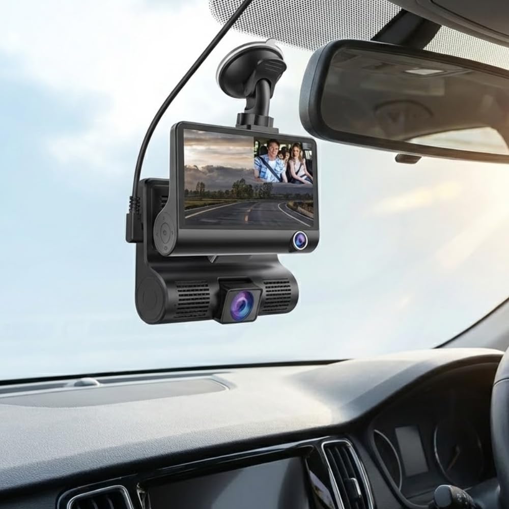 Drumstone (𝐒𝐩𝐞𝐜𝐢𝐚𝐥 𝟏𝟓 𝐘𝐞𝐚𝐫𝐬 𝐖𝐚𝐫𝐫𝐚𝐧𝐭𝐲) Triple Channel Car Dash Camera with Front Cabin Rear Recording, Full HD Video, Motion Detection, G Sensor, Waterproof Rear Camera-image-11