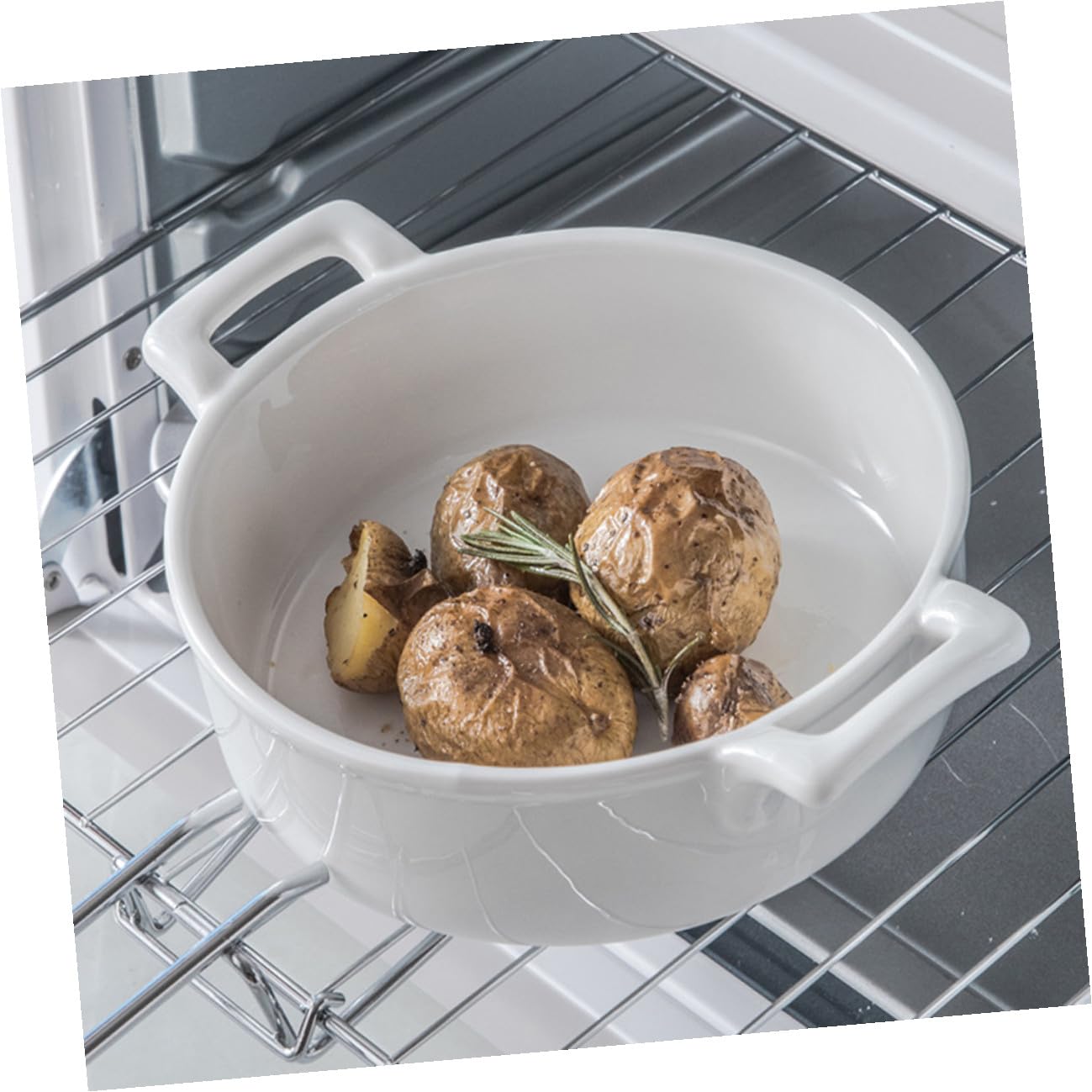 Artibetter Tazón de Sopa Resistente y Antiarañazos con Asas de Color Claro de Cerámica Cuenco de Cocina Adecuado para Uso Doméstico y Platos Grandes