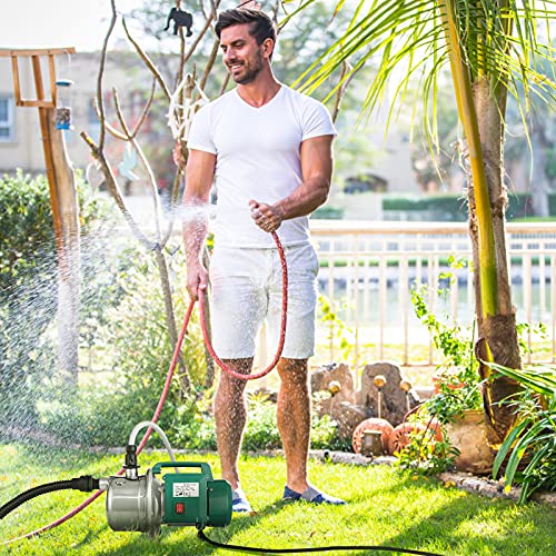 Tuinpomp (1100 W, 4600 l/h max. 45 m debiet, roestvrijstalen behuizing, overbelastingsschakelaar, met automatische functie en droogloopbeveiliging, voor zwembad) - Image 7