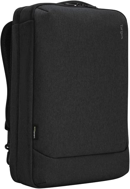 Targus Cypress Convertible Backpack with EcoSmart Designed for Business Traveler and School fit up to 15.6-Inch Laptop/Notebook, Black (TBB587GL)