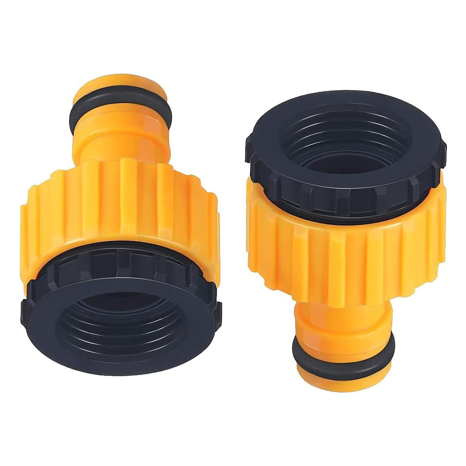 Connecteur de robinet de tuyau d'arrosage 1,9 cm et 1,27 cm BSP plastique extérieur, lot de 2
