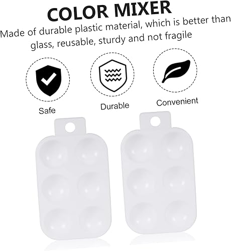 Miniatura 3 de EXCEART 30 piezas de paletas de pintura de paletas de bandejas de pintura para bandejas de plástico para servir bandeja de accesorios de pintura,