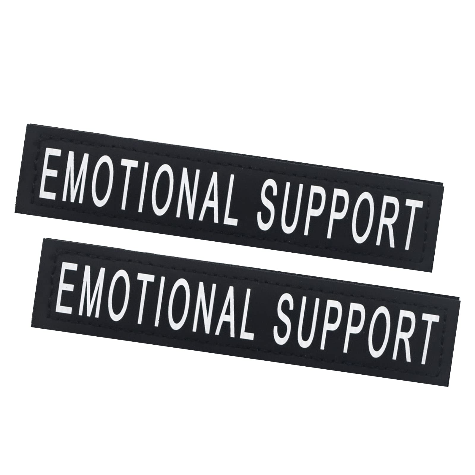 2Pack Service Dog Patches, Black Vest Patch for in Training Dog, Removable Dog Harness Patches with Hook Backing, Emotional Support-S