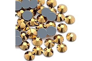 Shimmering Gold Round Rhinestones: Elevate Your Creations