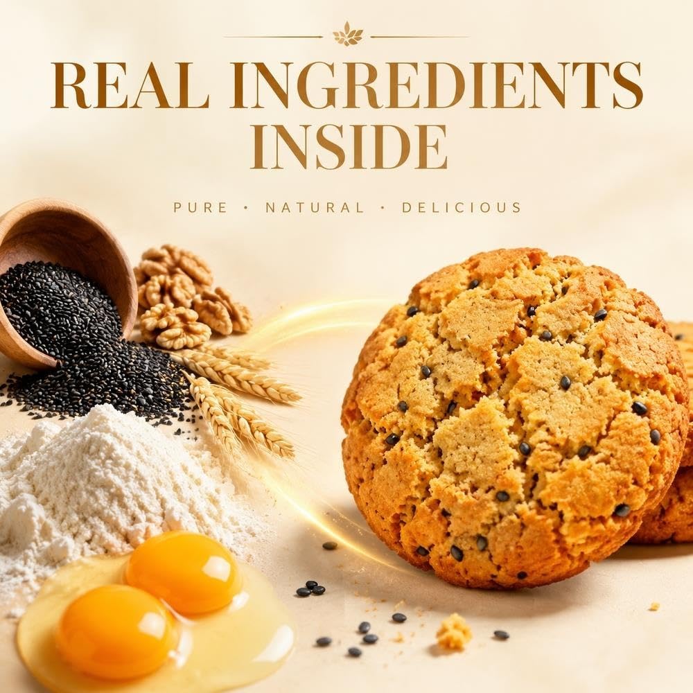 Snack Crujiente De Pastelería De Nueces Y Sésamo Negro 500g