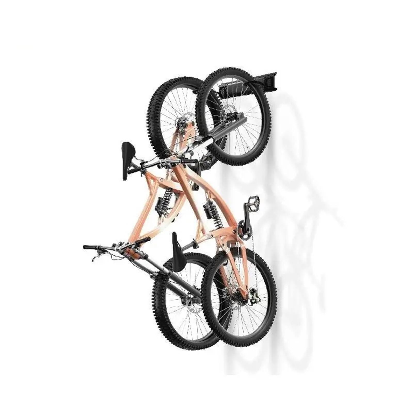 Supporti per Biciclette 17in Bike Storage Rack Wall Mount Bicycle Storage Hanger Adjustable Holder for Home Garage 2 Bikes Space Saving per Biciclette