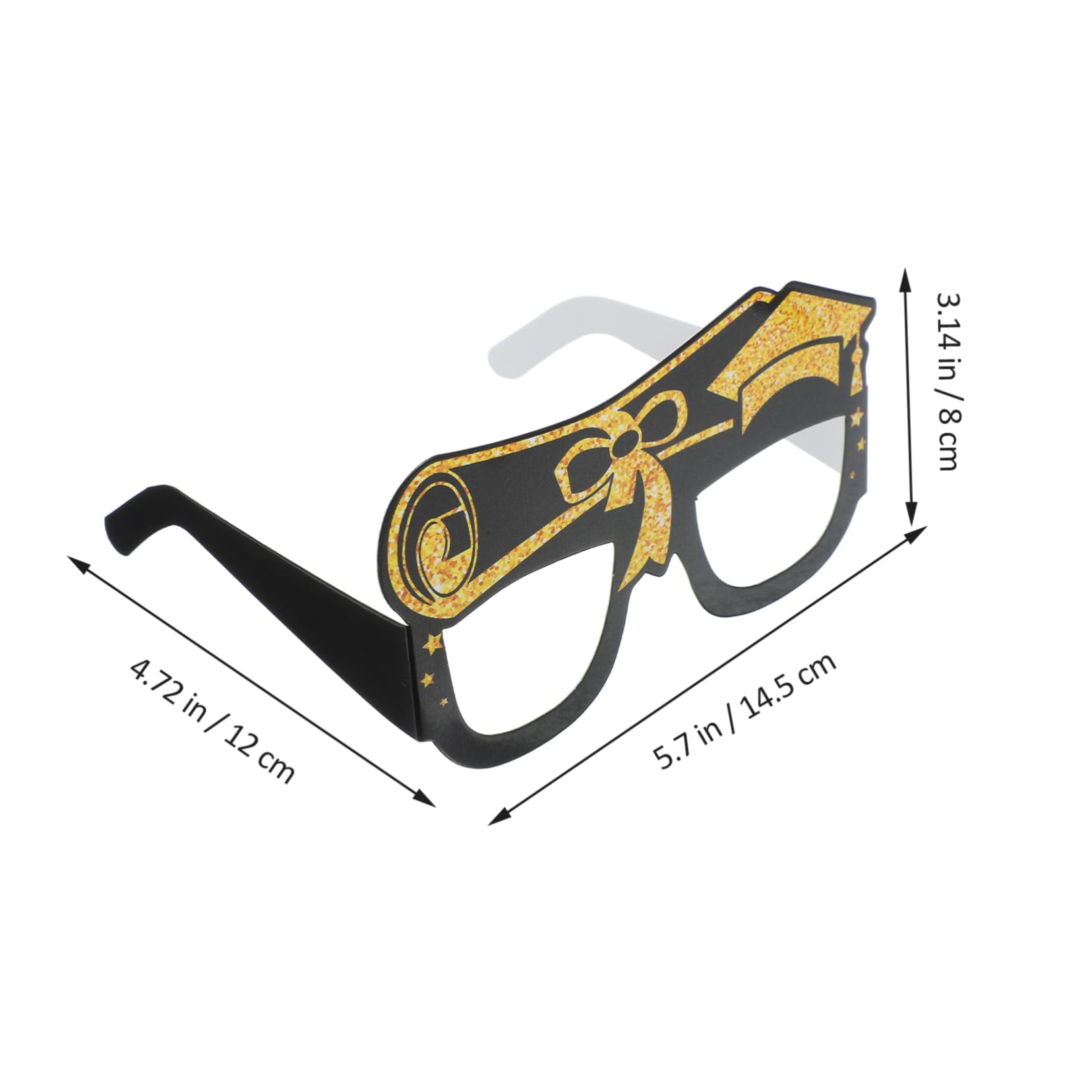 GLEAVI 5 Series Gafas De La Temporada De Graduación Fiesta Condujo Despedida De Soltera Conformado Lentes para Graduacion Accesorios De Fotografía De Graduación Papel 12 Piezas X 5