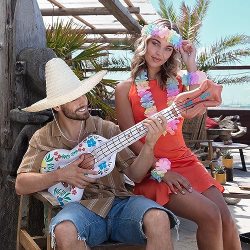 Boland 52178 - Aufblasbare Gitarre Aloha, 104 cm, Wasserspielzeug, Dekoration, Party Deko für Pool, Sommerfest und Mottoparty, Zubehör für Faschingskostüme