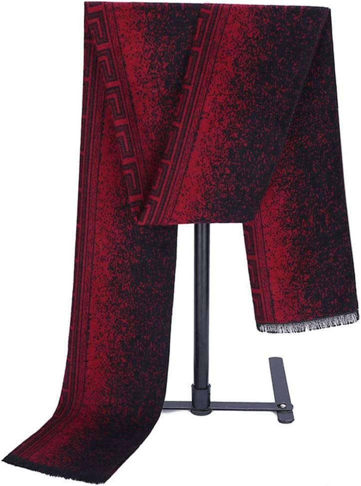 Fashionable Men's Scarves, Warm in Autumn and Winter, Men's Korean Business All-Match(Black)