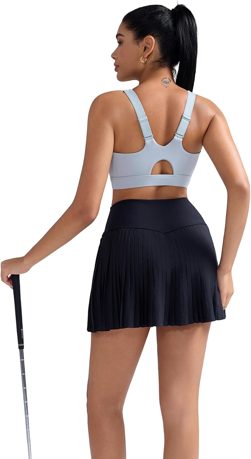 Sports Bras for Women High Impact,Adjustable Racerback Molded Cup Running Sports Bra with Sewn in Pads - Image 3