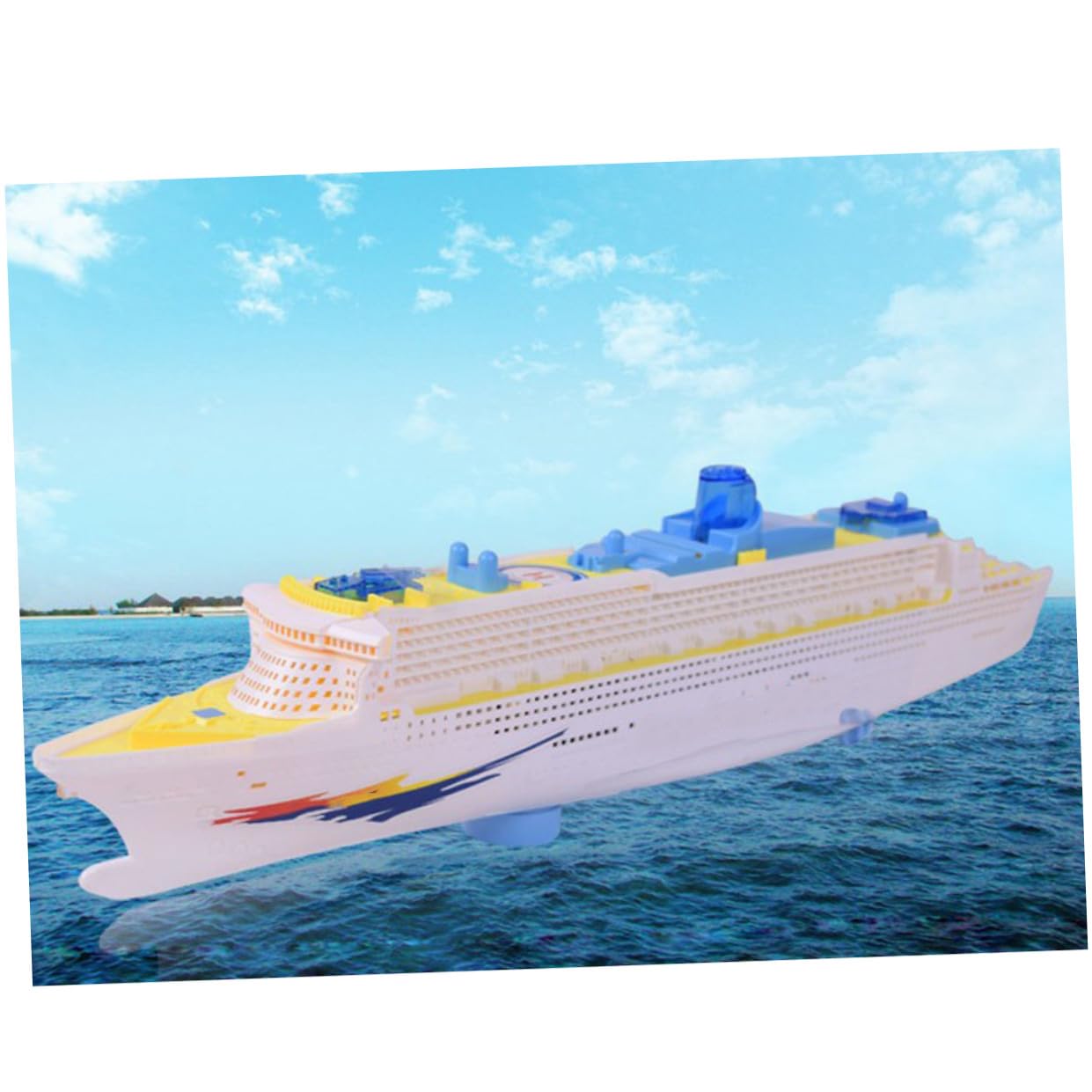Abaodam Giocattolo Nave da Crociera Elettrica Luci LED e Suoni | Riproduzione Miniatura Ocean Liner in Plastica, per Ragazzo Ragazza e Ragazzi, Mini Giocattolo