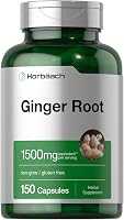 Horbaach Ginger Root Capsules | 150 Count Non-GMO Gluten Free Extract | Traditional Herbal Supplement