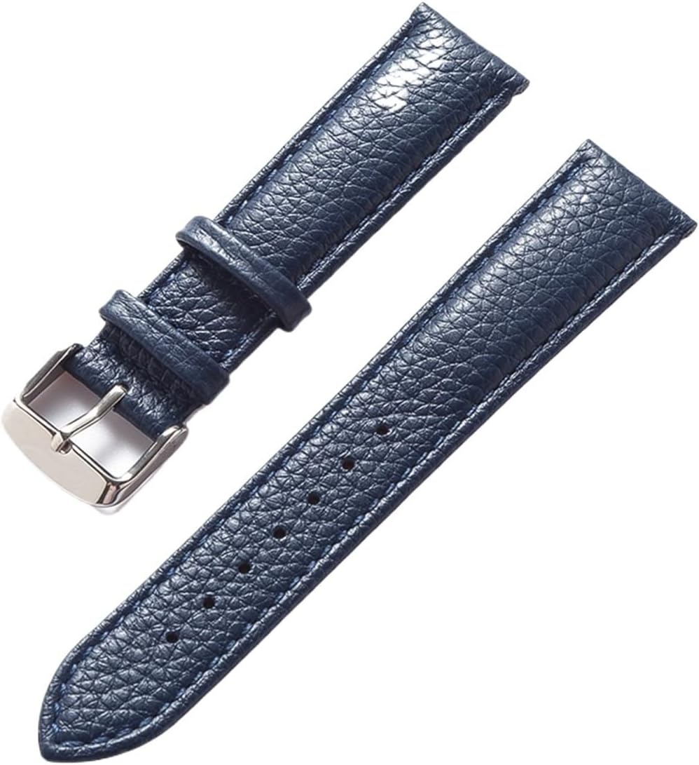 XILILHC Litchi Pattern Soft Leather Strap Men's Ladies 16mm18mm20mm22mm Watch Band Accessories