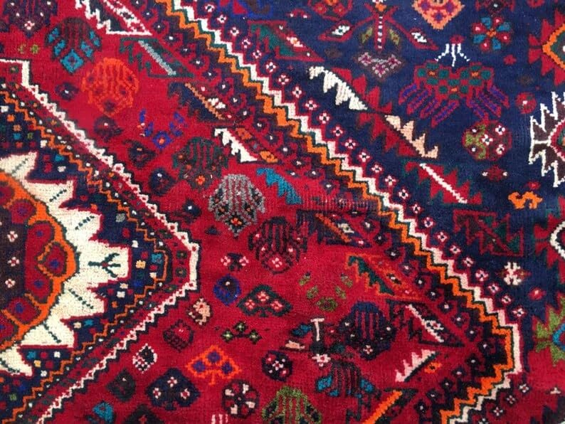 Hand Knotted 5x9 Afghan Turkoman Rug Vintage Boho Style Traditional Turkish Large Area Rug for Bedroom & Living Room 262 x 163 cm