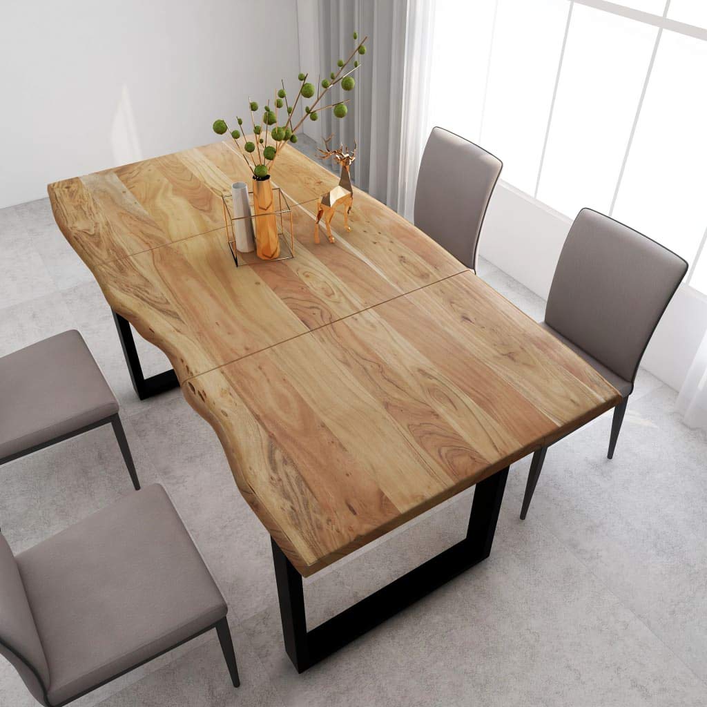 Table De Salle à Manger En Bois Rectangulaire – Moderne – Jusqu'à 8 Places – Fabriquée En France