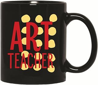 Sublimation Gifts for Art Teacher Perfect for Christmas Teachers Day 11oz 15oz Black Coffee Mug