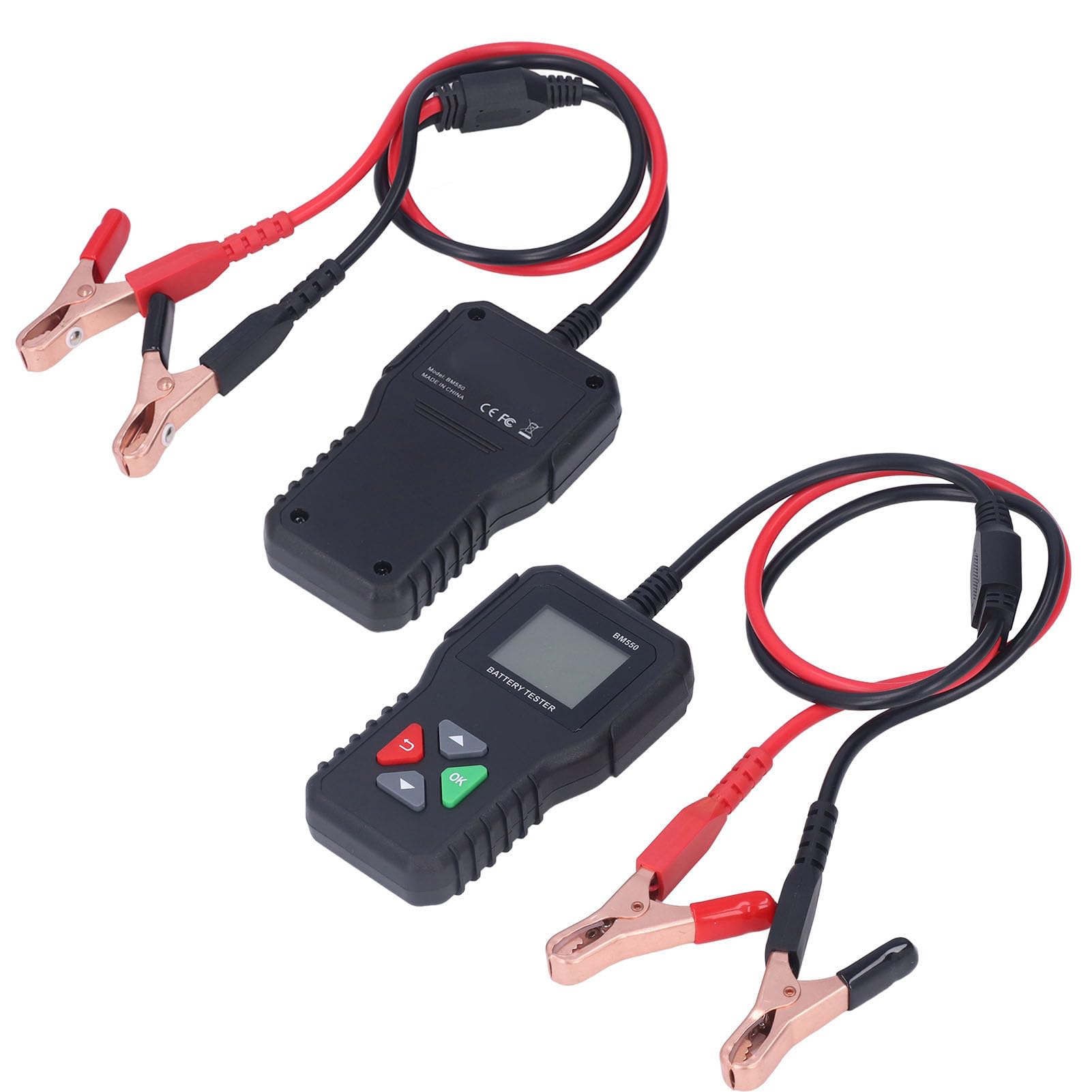 Jeanoko Tester Batteria 6V 12V 24V 3 in 1 Batterie per Autoveicoli Professionali Test di Vita Analizzatore Batteria BM550 per Automobili Moto Tosaerba Uso