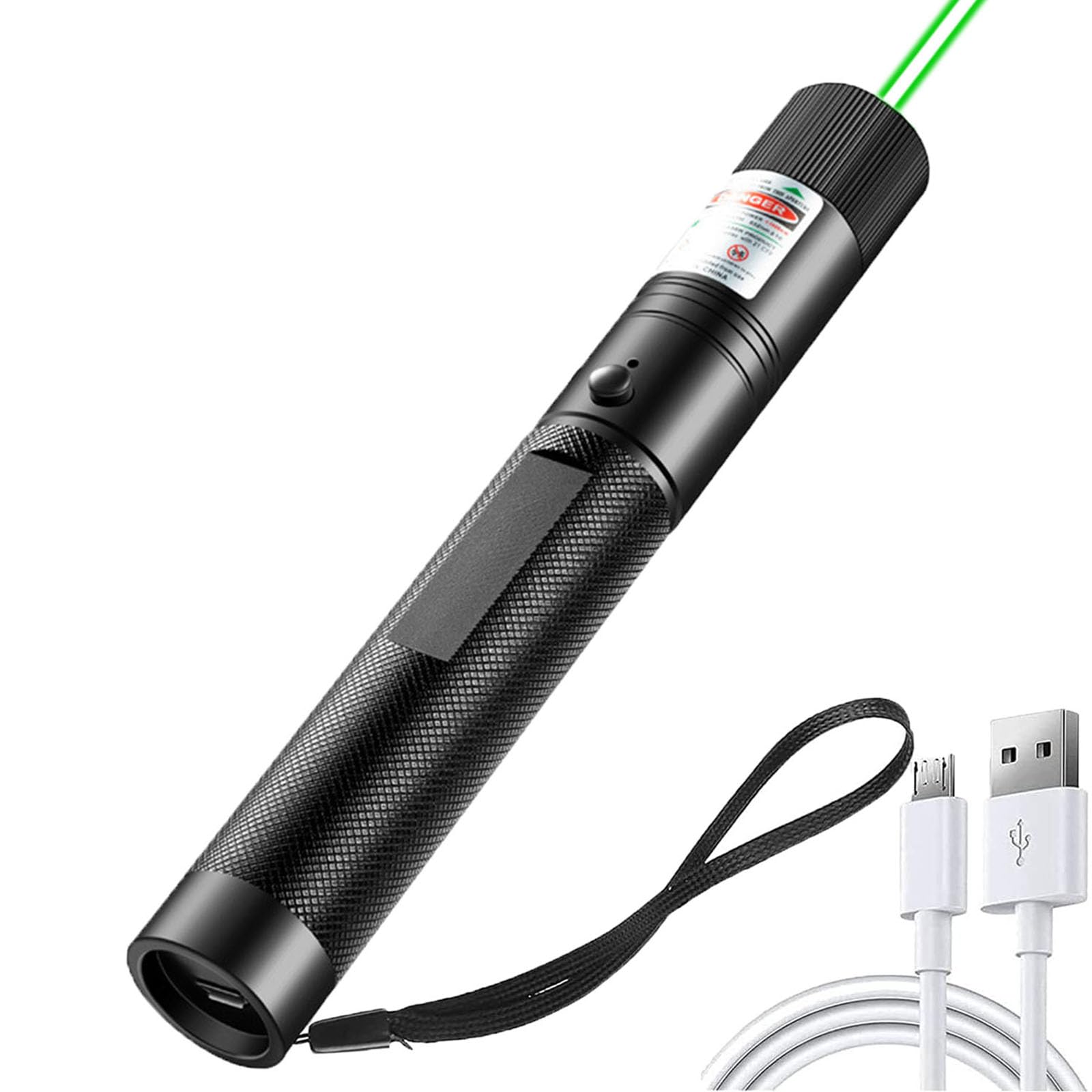 Laser Pointer High Power, Green Laser Pointer Indicator Light, USB Charge，Presentation, Interactive Toys for Indoor Dogs Cats