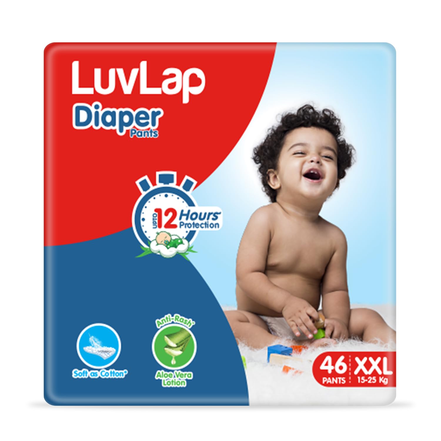 LuvLap Diaper Pants XXL, 15-25kg, 46 Count, Baby Diaper Pants, with Aloe Vera Lotion for Rash Protection, upto 12 Hour protection (B0CVS11LXD) Amazon Price History, Amazon Price Tracker
