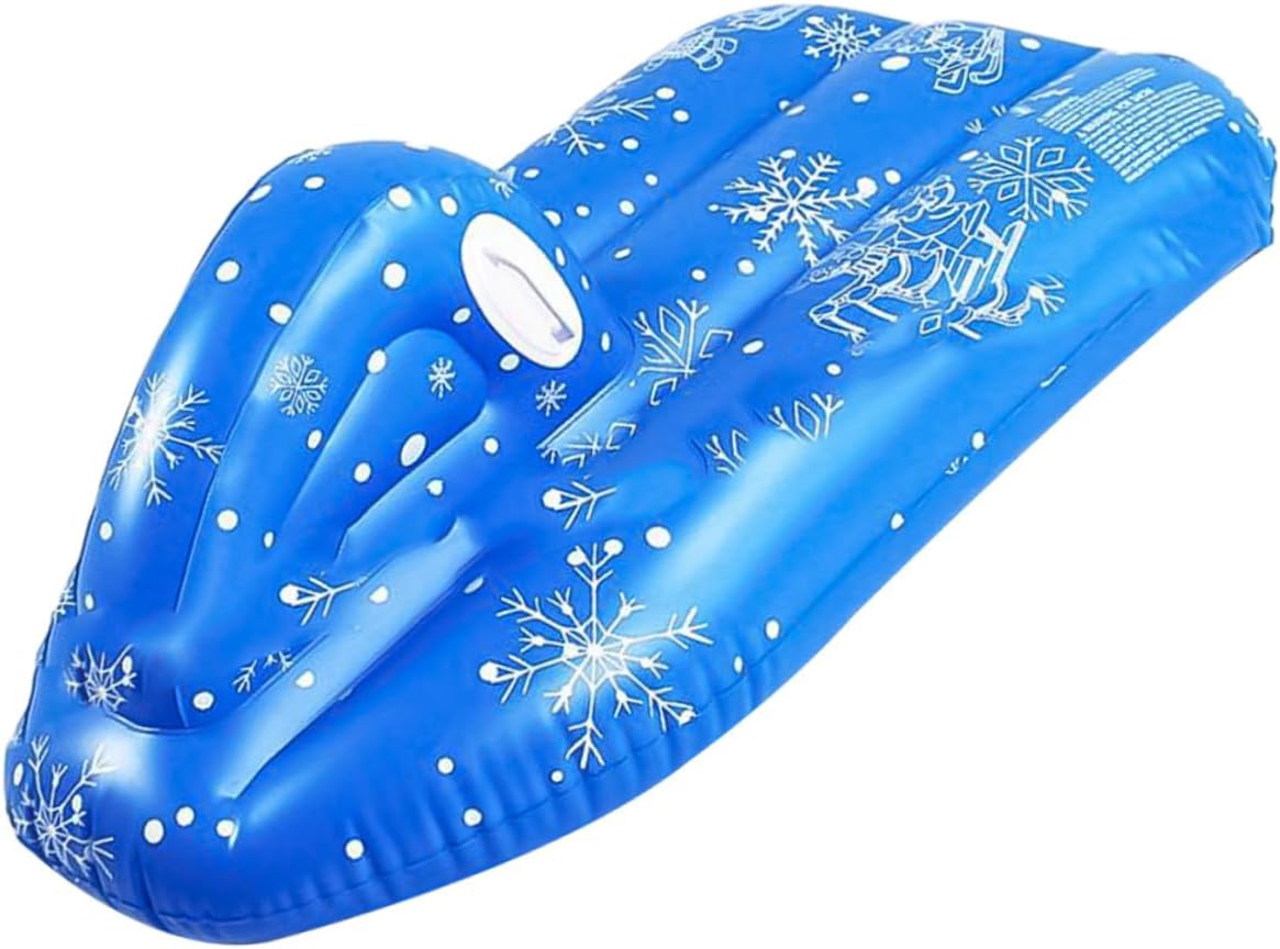 Inflatable Snow Tube and Skiing Inflatable Sled PVC Winter Snow Sled Sturdy Cold-Resistant for Outdoor Sledding Recreation