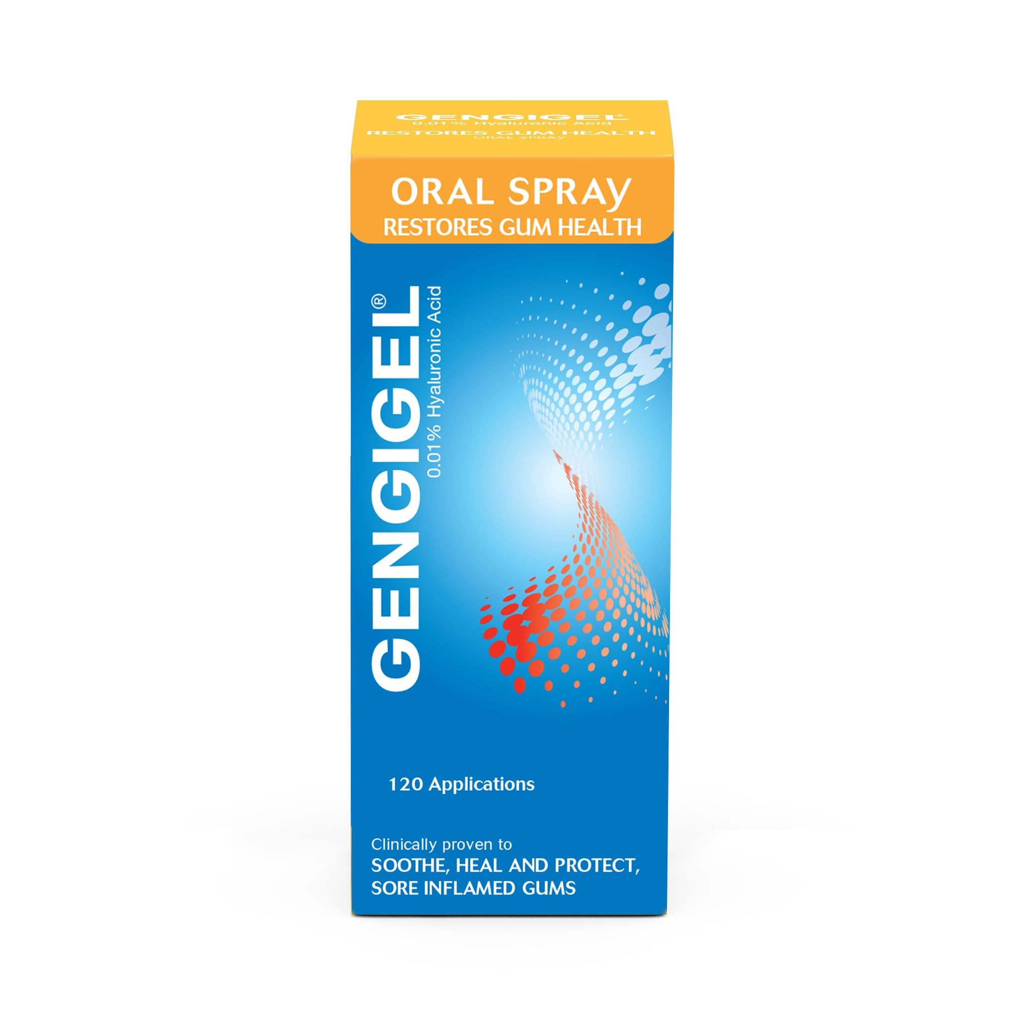 Gengigel Oral Spray 20 ml – Hyaluronic Acid Oral Care Spray for Gums, Mouth Sores & Gum Irritation Relief