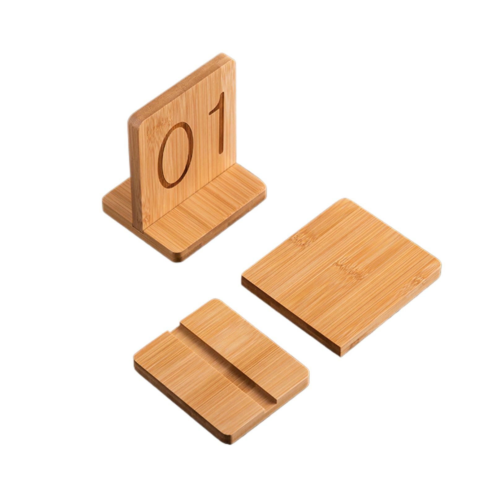 HJXGQJM 1-10 Wooden Table Number, Dining Table Double Sided Numbers Labeling Table Number Card, Detachable Base, Table Decor For Banquets, Wedding Props Decoration, Wooden Ornament (Size : 41-50)