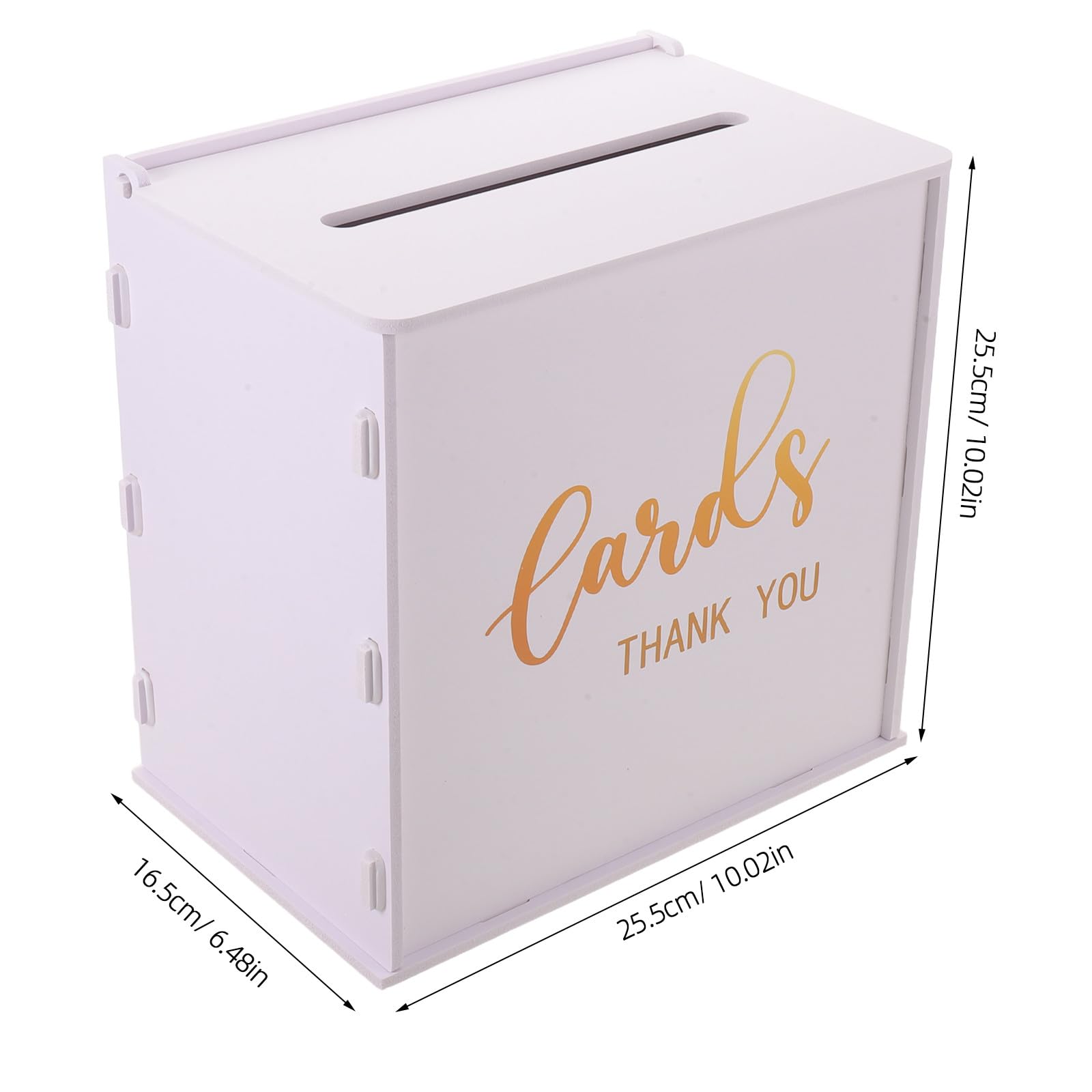 YARNOW Scatola porta biglietti di auguri per matrimonio bianca con serratura, porta biglietti fai da te per buste soldi