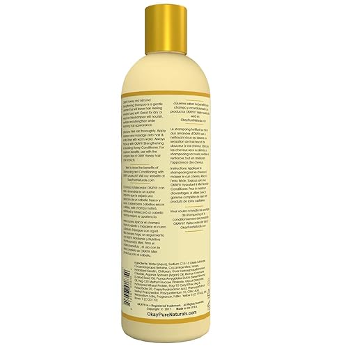 Miniatura 2 de Okay and Almond Champú Nutritivo y Fortalecedor Ayuda a refrescar, revitalizar y fortalecer el sulfato del cabello, silicona, sin parabenos para