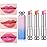 evpct 3Pcs Peach Strawberry Orange Color Changing Change Lipstick Lip Balm Set for Women Korean Magic Lipstick Color Change Changing Lip Tint Tinted Stain Balm Long Lasting Waterproof Crystal Lipstick