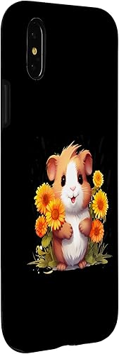 Miniatura 9 de iPhone 12 mini Guinea Pig with Flowers for a Guinea pig Lover Case