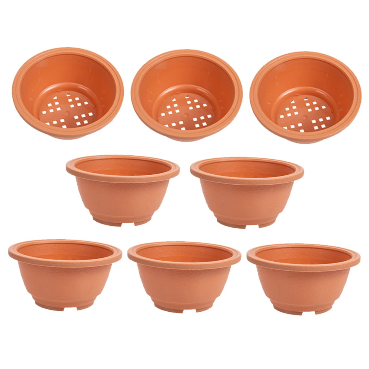 8 pots de fleurs en plastique VICASKY pour succulentes et pépinière