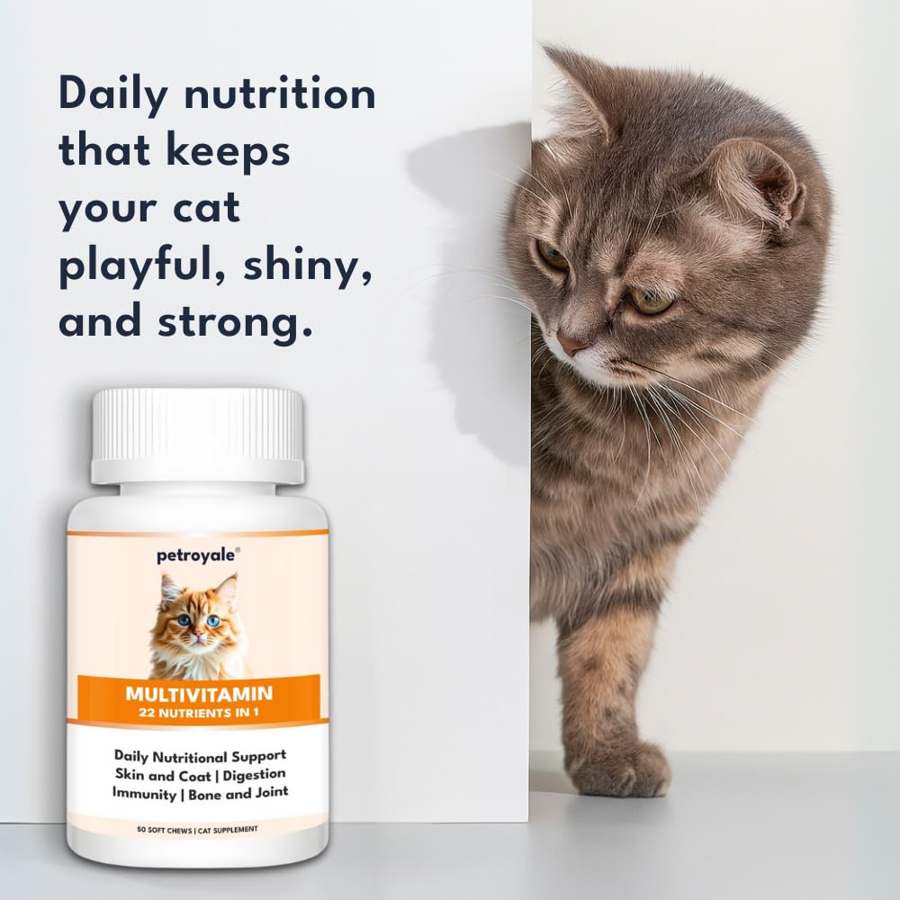 Petroyale Multivitamin Chews for Cats - Cat Multivitamin Tablets - Cat Health Supplement - Daily Supplements for Cats - for Growth, Energy, Strength, Fur & Immunity - 50 chew — Amazon image 8
