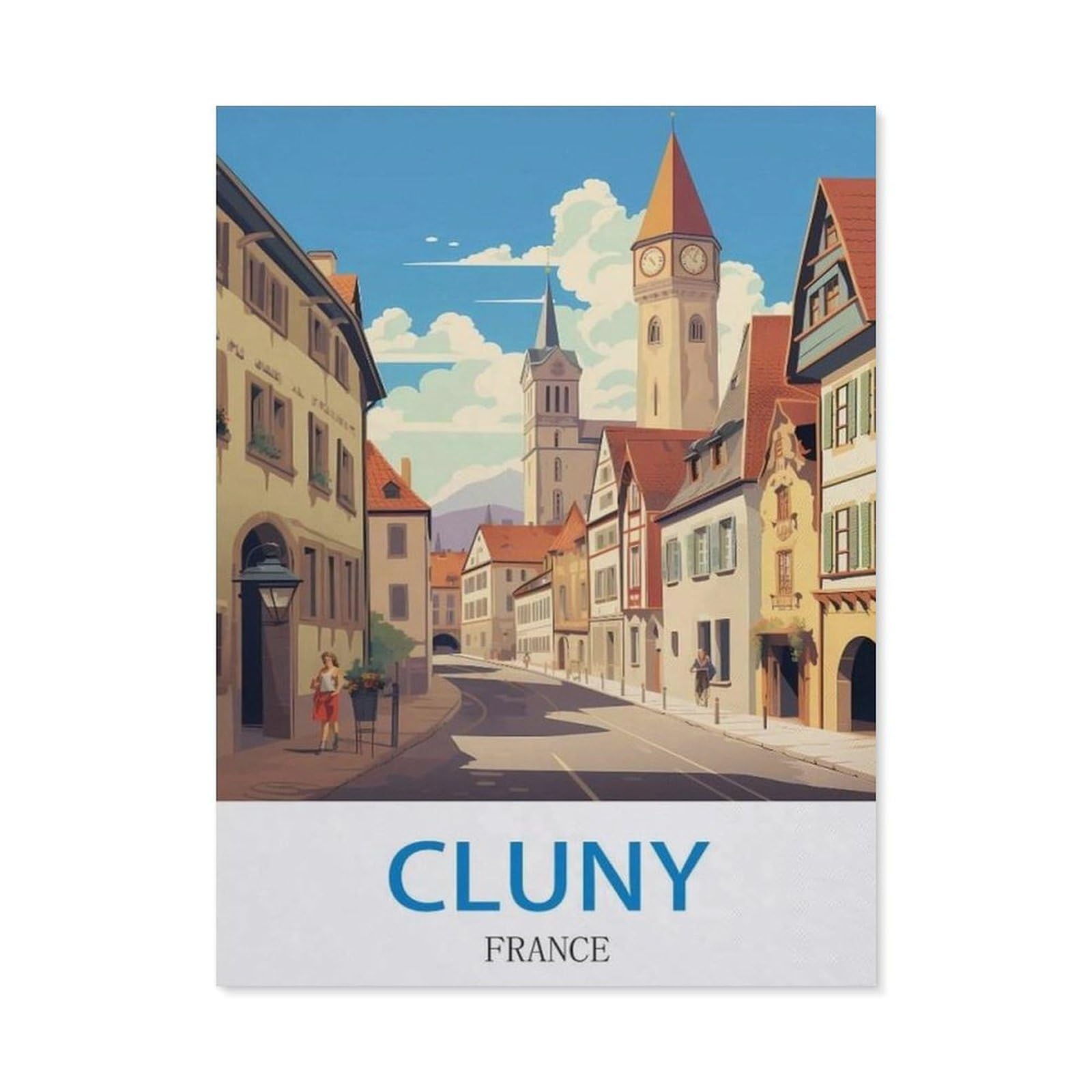 BEAYODKP 5D Diamond Painting Kits，Cluny France（30x40cm）