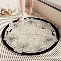 Rutschfeste Duschmatte Rund - PVC Luffa Design, Waschbar & Schnell Trocknend