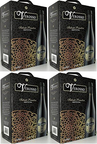 4 x VEROSSO SALENTO PRIMITIVO Bag in Box 3L Incl. Goodie von Flensburger Handel