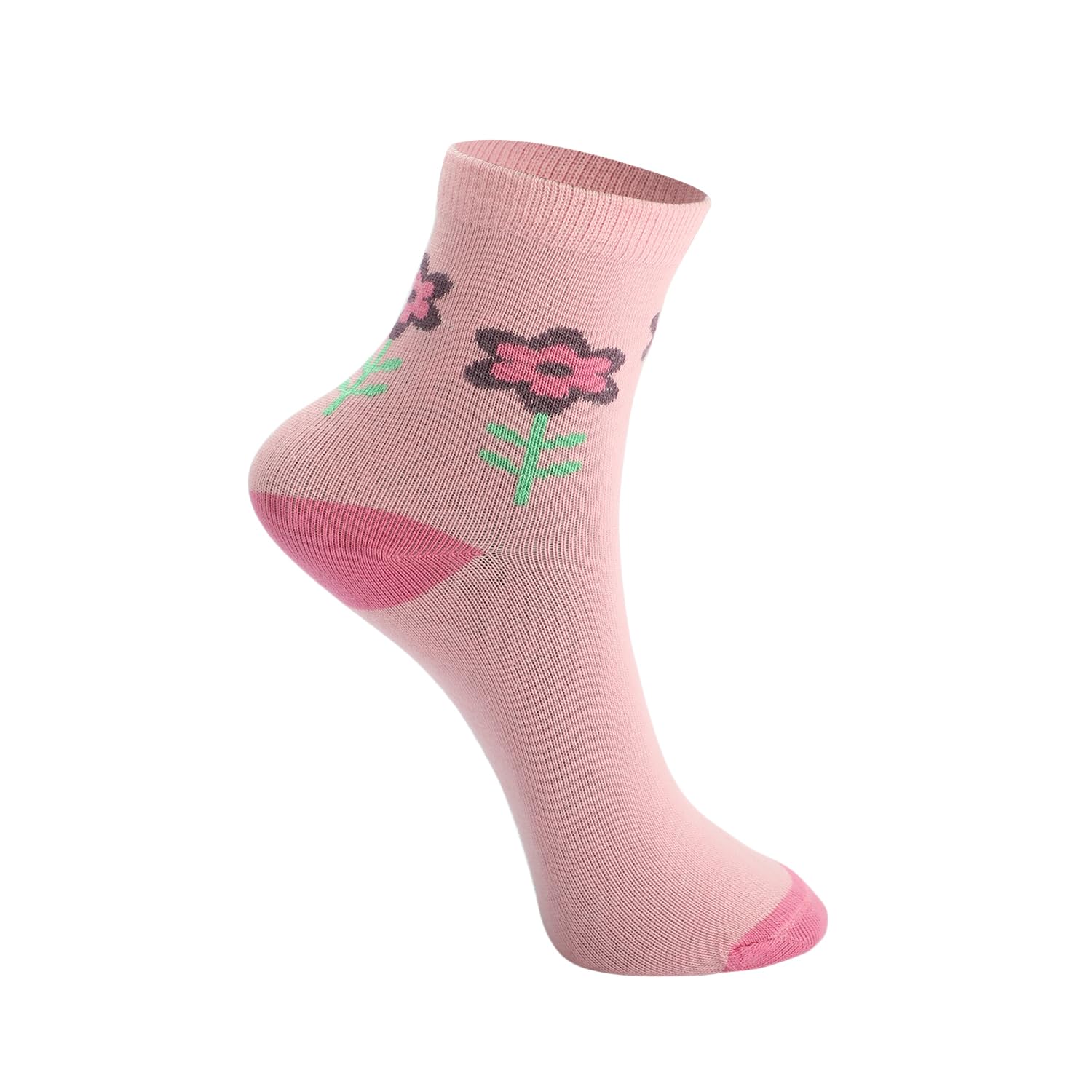 PRIMESOX MOVE ON Kids Girls Socks | Comfortable & Soft Printed Cotton Socks for Girls - Multicolor Pack of 5 Pairs (11-14 Years) - Image 6 thumbnail