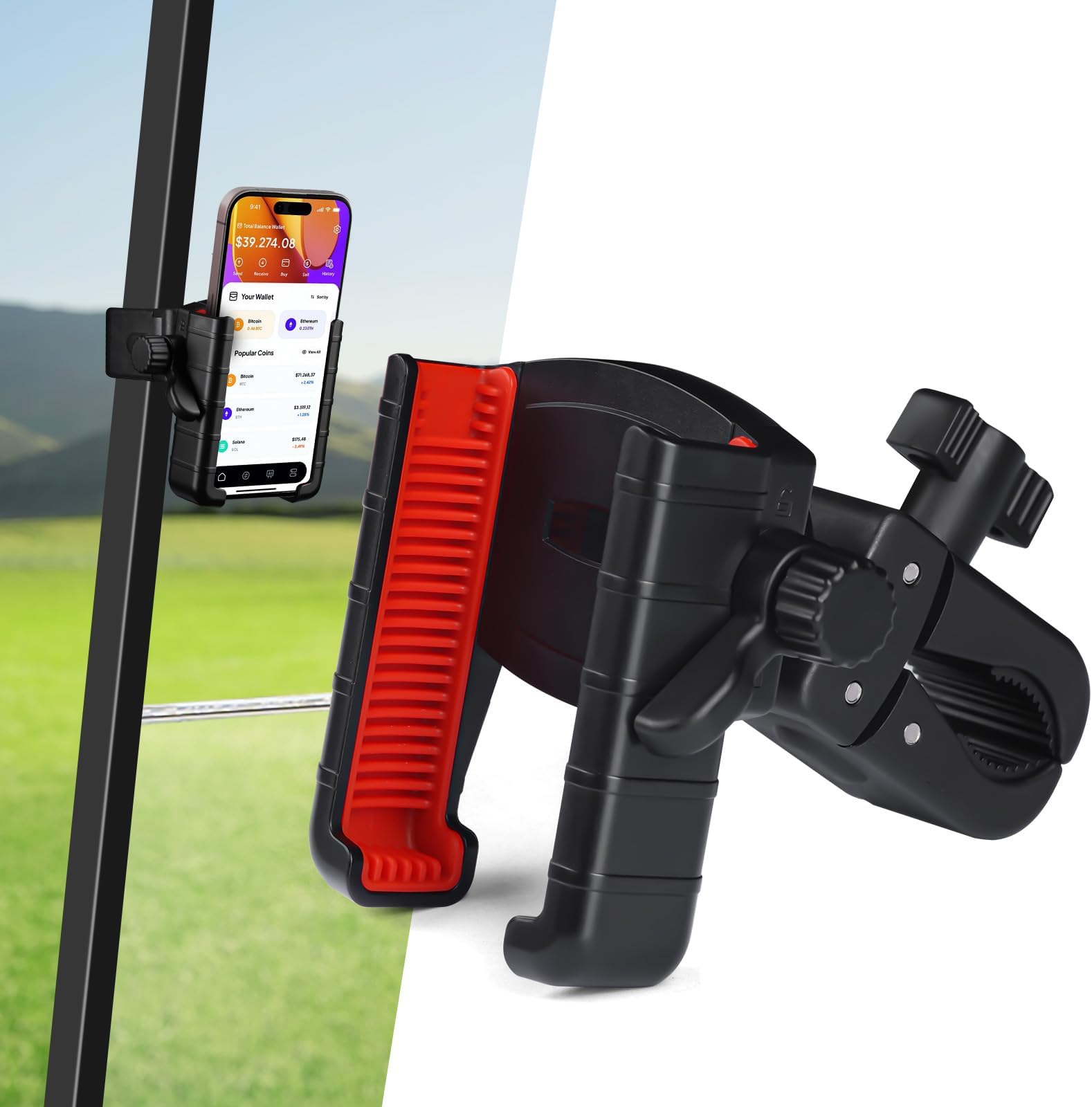 Golf Cart Phone Holder Mount Holder for iPhone/Galaxy