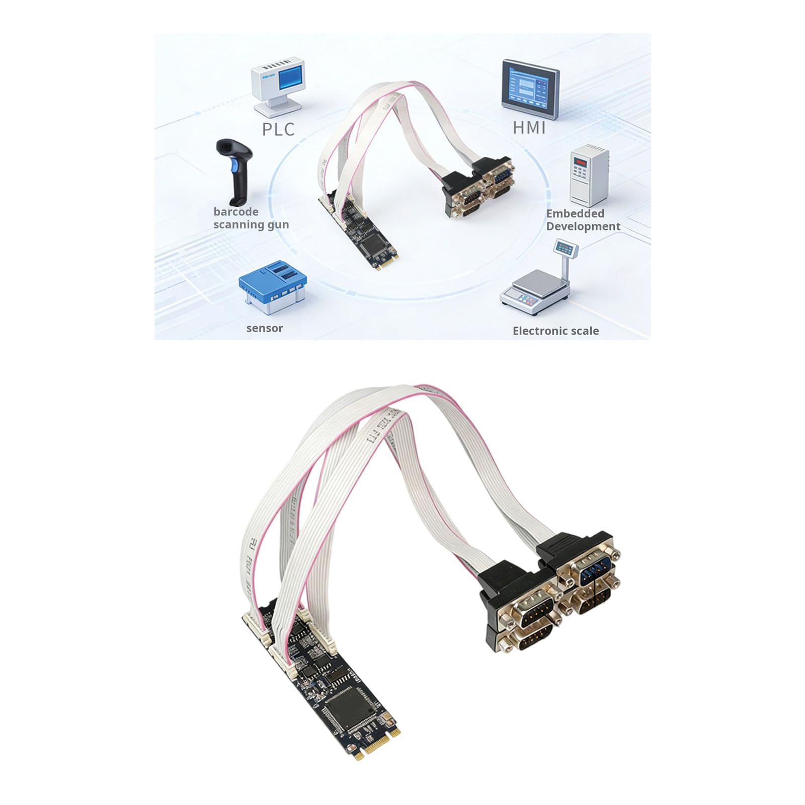 B+M a RS422 RS485 Scheda Adattatore Espansione 4 Porte RS232 Controller per Desktop Industrial Communication Extension