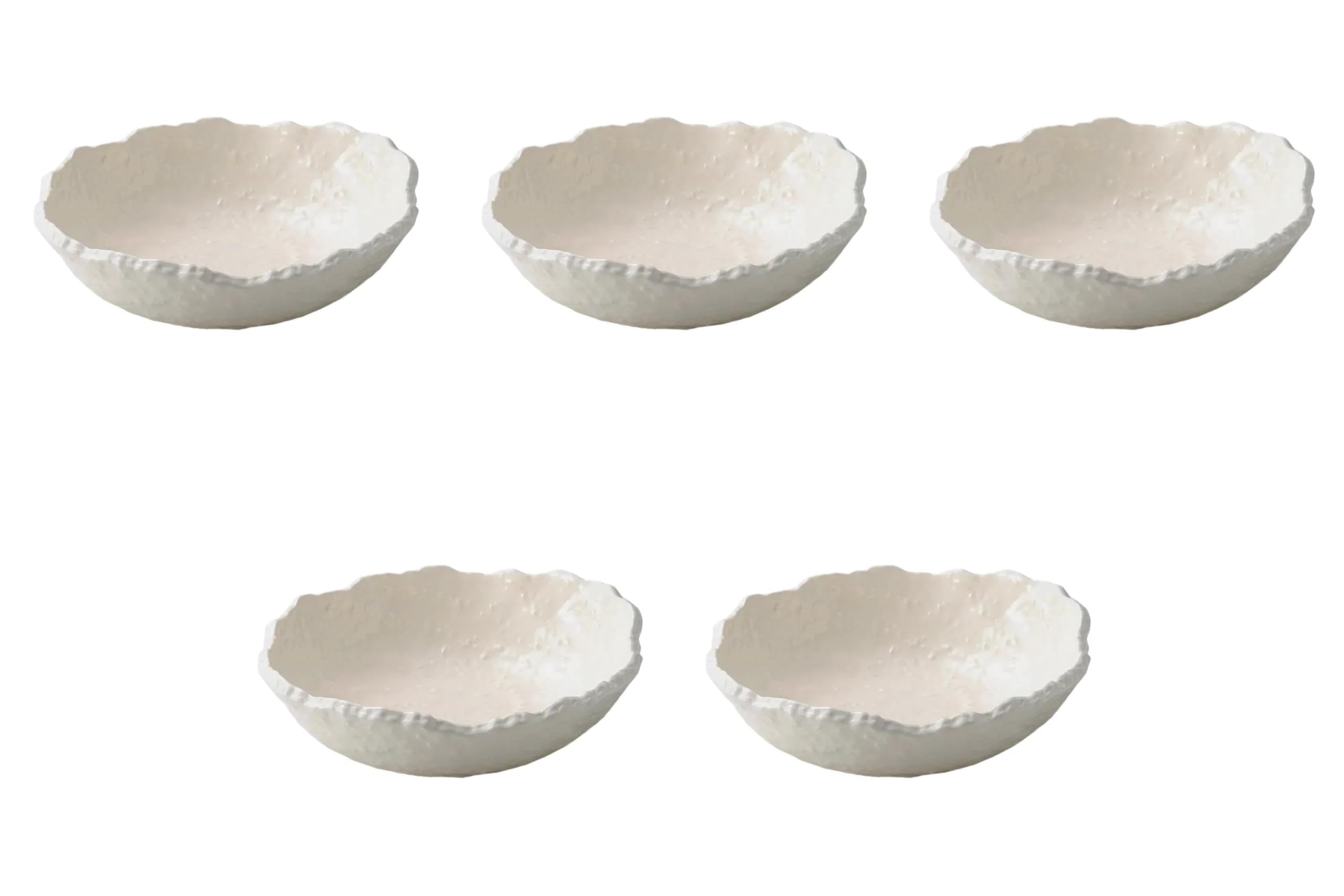 Set of 5, Uzu Tide 8.0 Serving Pot on White Base, 9.8 x 8.8 x 2.2 inches (25 x 22.3 x 5.5 cm) | Banko Ware Platter Setomonohonpo
