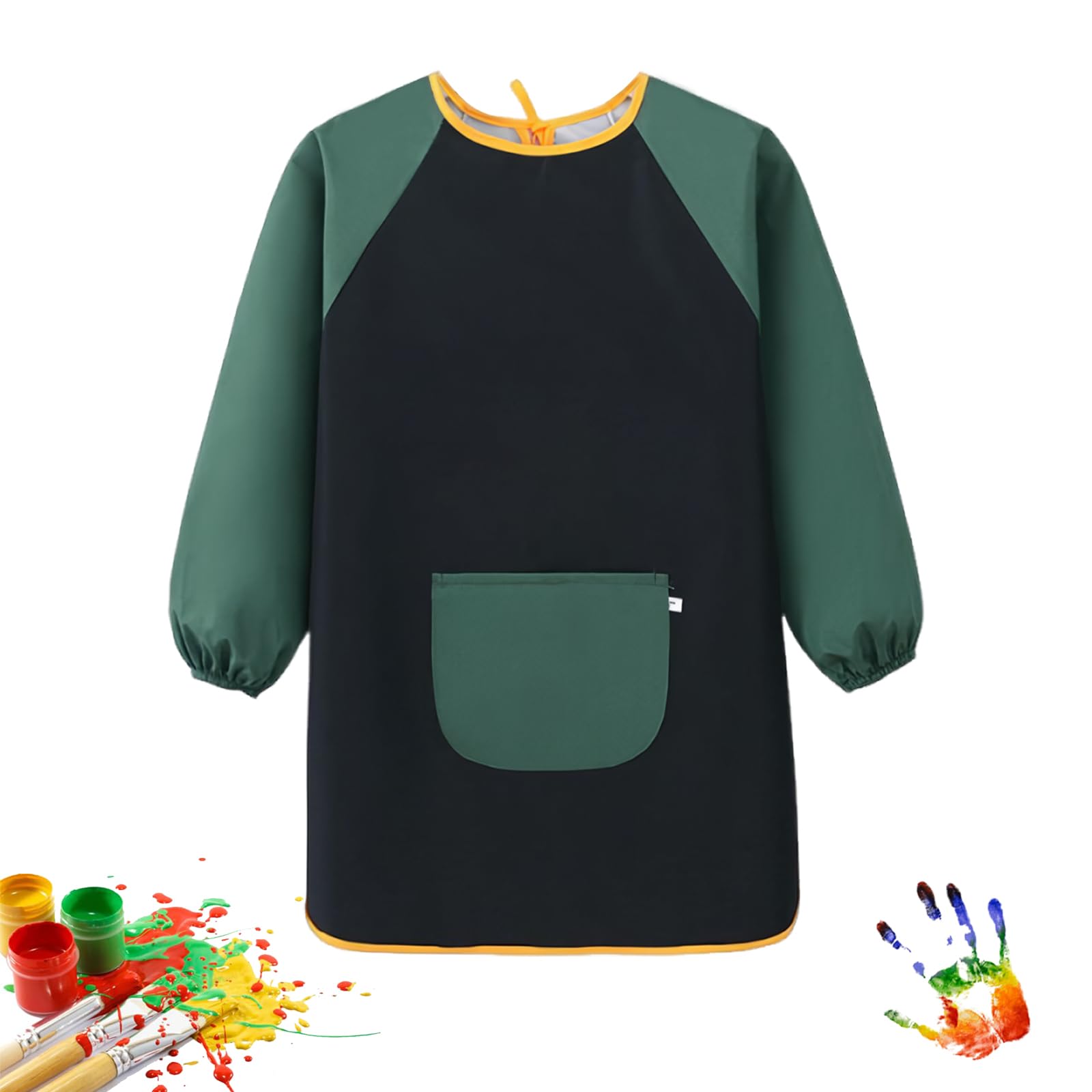 Fizdoqg Tablier Peinture Enfant 7-11 Ans Avec Manches - Blouse Protection École Et Loisirs Créatifs
