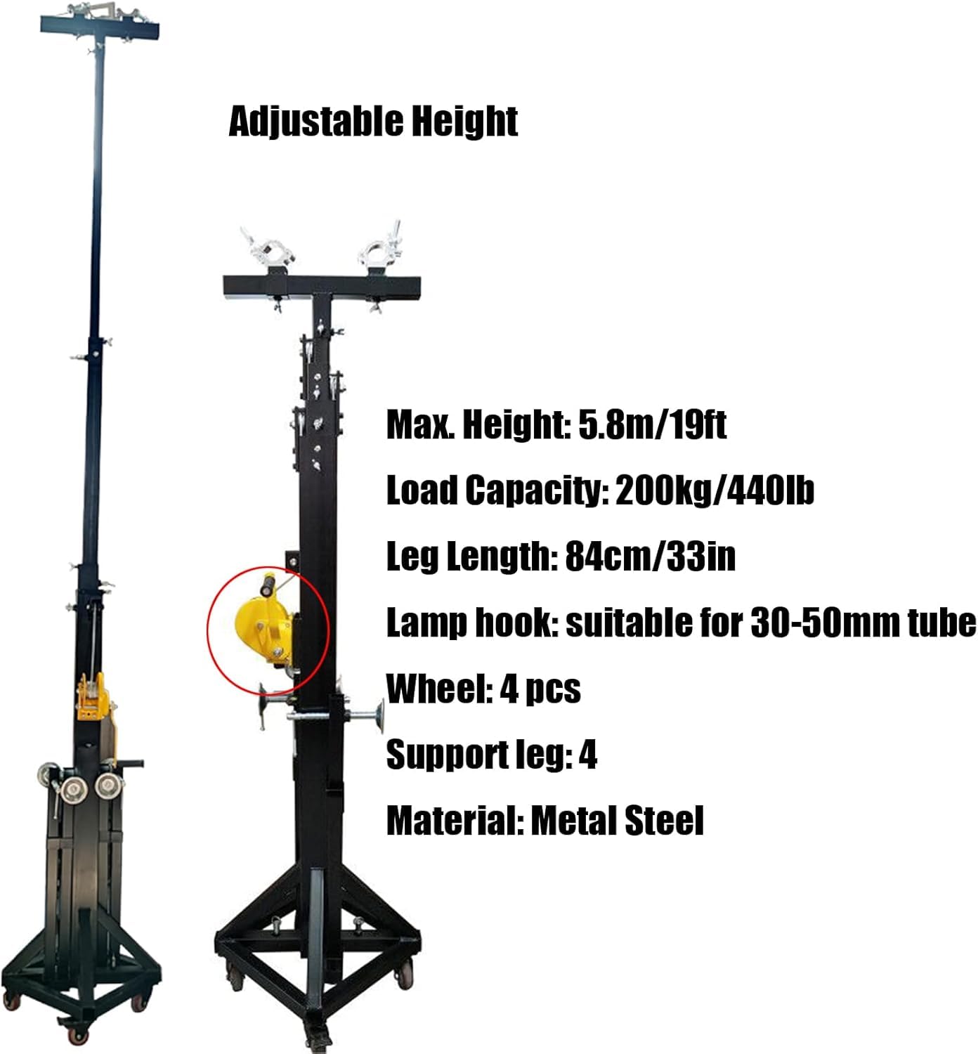 Wedding Birthday Arch Heart Shaped Black Truss Heavy Duty 8.4 ft x 9.12 ft